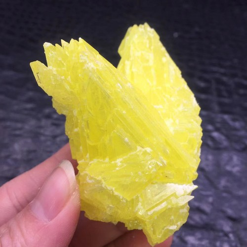 Natural Sulfur Sulphur Quartz Crystal Cluster Specimen Reiki Raw Gemstone Energy - Picture 1 of 18