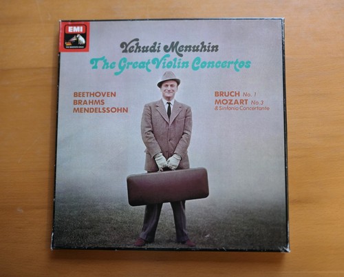 SLS 5106 Yehudi Menuhin The Great Violin Concertos 4LP EMI Box Set NM