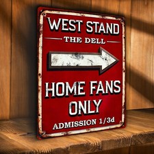 Southampton Football Home Stand Sign Metal Wall Plaque Retro Match Day Fan HF59