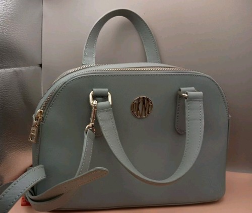 DKNY LT. Blue Hand/Shoulder Bag 100% Cow Leather - Picture 2 of 10