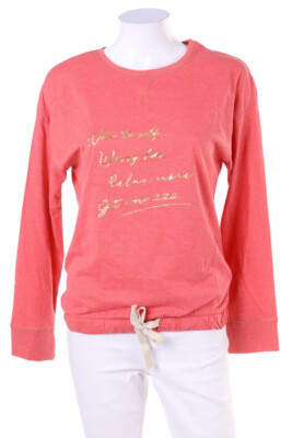 MARKS & SPENCER Longsleeve-Shirt Statement Print UK 6 = D 32 rosa