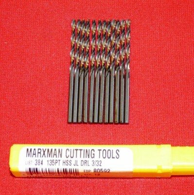 The Dude's Black & Gold Individual Jobber Drill Bits 9/32″ 12 pack - Drill Bit Dude
