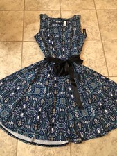 Blue Paisley Sleeveless dress by Blooming Rose Women size 1x BEAUTIFUL
