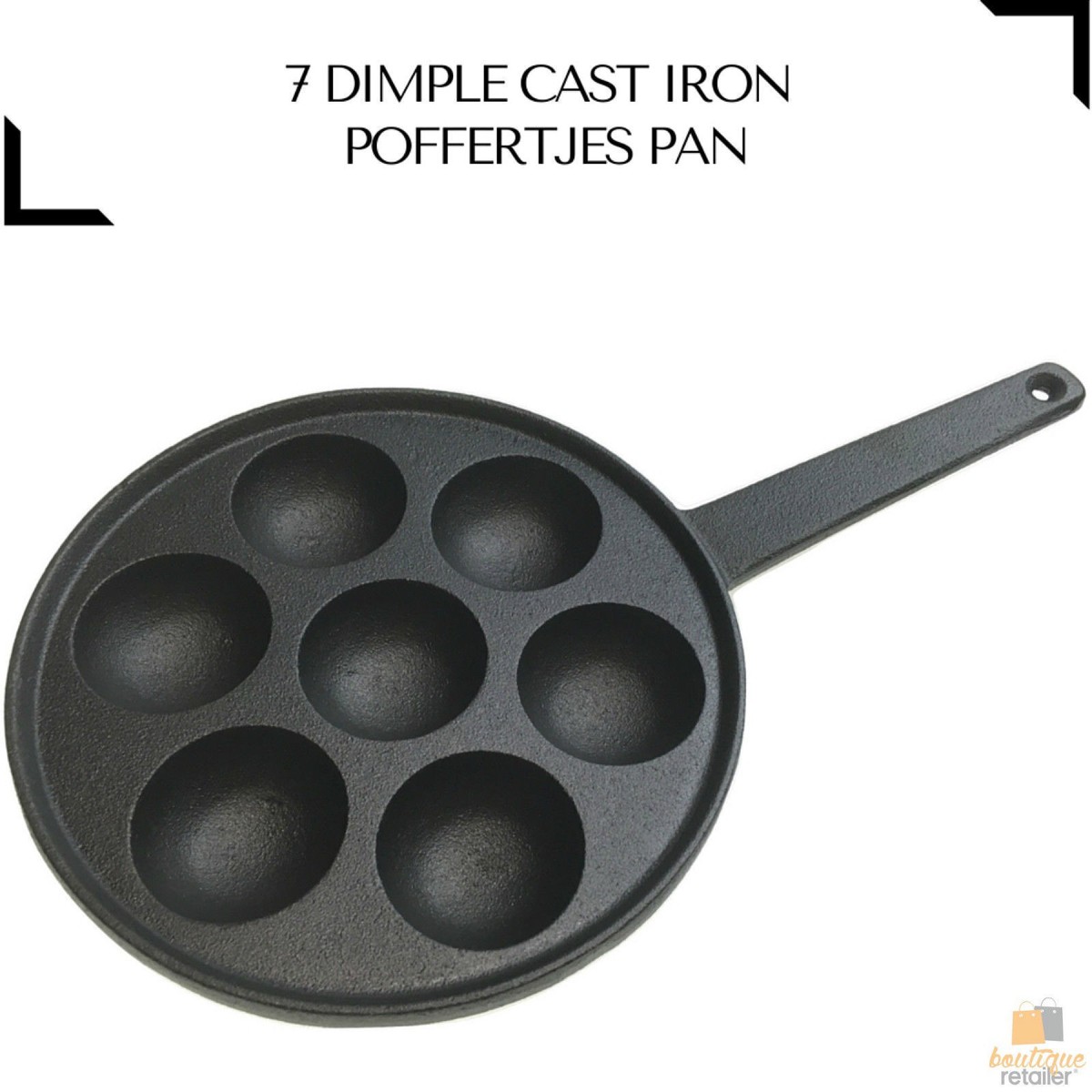 Hole Dimple Cast Iron Poffertjes Mini Dutch Pancake Cake Pan Handle Maker