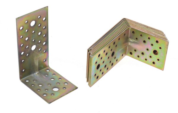 10Er Set Schwerlast-Winkelverbinder Mit Sicke 100X150X80Mm Winkelverbinder-image