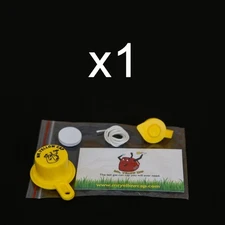 1X - Pack - 1 BLITZ Yellow Spout Cap & 1 Vent Cap "FIX YOUR GAS CAN" -4pcs total