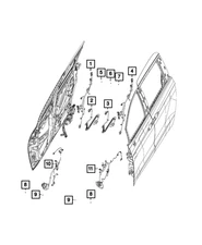 Genuine Mopar Front Door Wiring Right 68354800AA