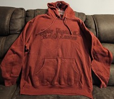 Vintage Polo Jeans Company Ralph Lauren Embossed Spell-out Pullover Hoodie Sz XL
