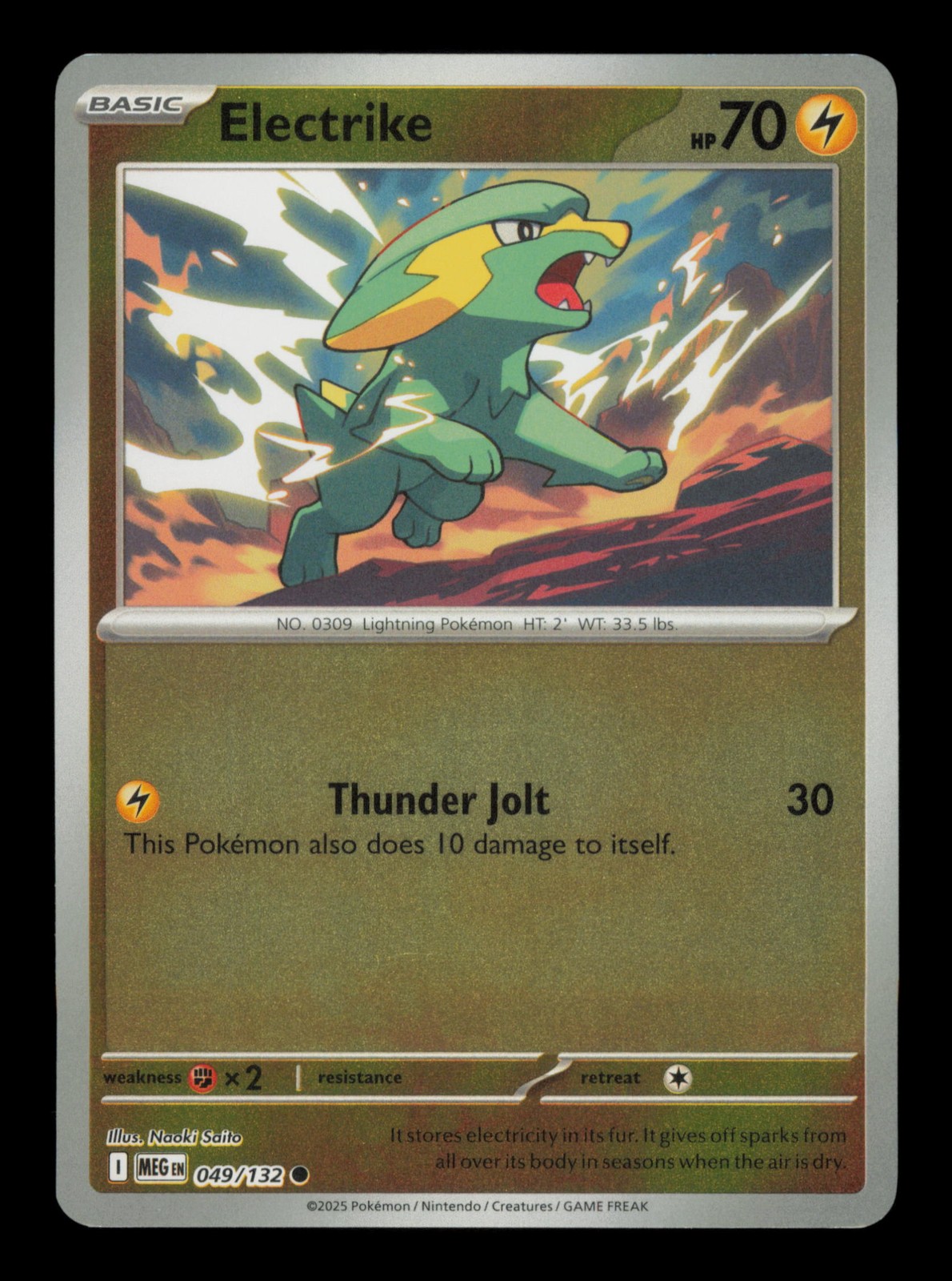 Electrike Common ME01: Mega Evolution 049/132 Reverse Holo NM