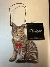 The Christmas Shoppe Cat kitten Christmas hanging ornament
