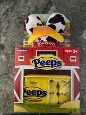 Peeps Black & White Cow Cowboy Easter Bunny Stuffed Western Plush 2025