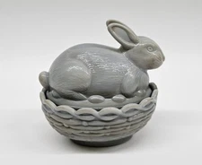 Mosser Marble Gray Bunny On Basket Nest
