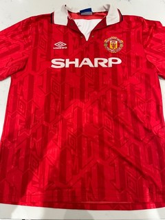 Manchester United Shirt 1993 1994 Home Shirt Mens XL Umbro Sharp