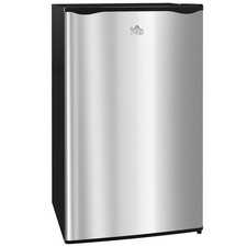 HOMCOM 91L Freestanding Under Counter Fridge Silver Tone