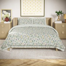 100 Cotton Botanical 3-Piece Sage Green Comforter Set Full/Queen
