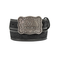 Ariat Tooled Double Stitch Black - Accessories Belt Kids - A1309701