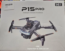 Drone P15 Pro 4k hd with Dual Camera Obstacle Avoidance Orange & Black