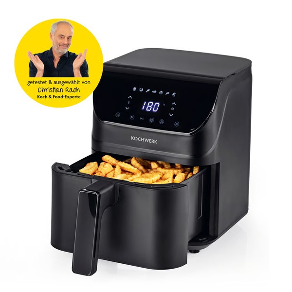Rachs Kochwerk HeißLuftfritteuse Airfryer 4L HeißLuft Friteuse Grill Ofen 1400W-image