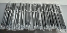 20 PACK The Ritz Carlton Metal Ball Point Twist Pens Heavy Sleek Black Silver