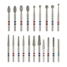 Zirconia Diamond Burs Friction Grip Egg Football Ball Round End Taper Cylinder