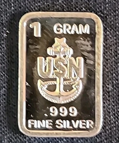 1 Gram .999 Fine Silver Art Bar Ingot. Fun Way To Dip Your Toes Into Investing.