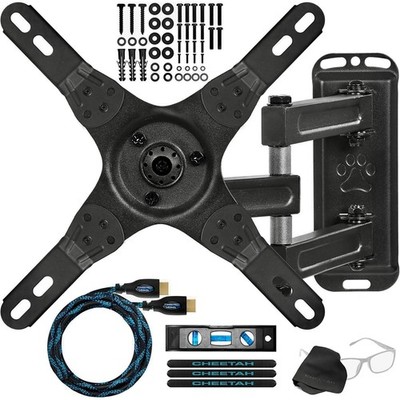 TV Monitor Wall Mount for 12-55 Inch TVs up to 40 lbs, Includes 10 ft HDMI Ca...