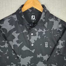 FOOTJOY x BEVERLY CHICAGO Mens Small Floral Hawaiian Camo Polo Shirt Wicking