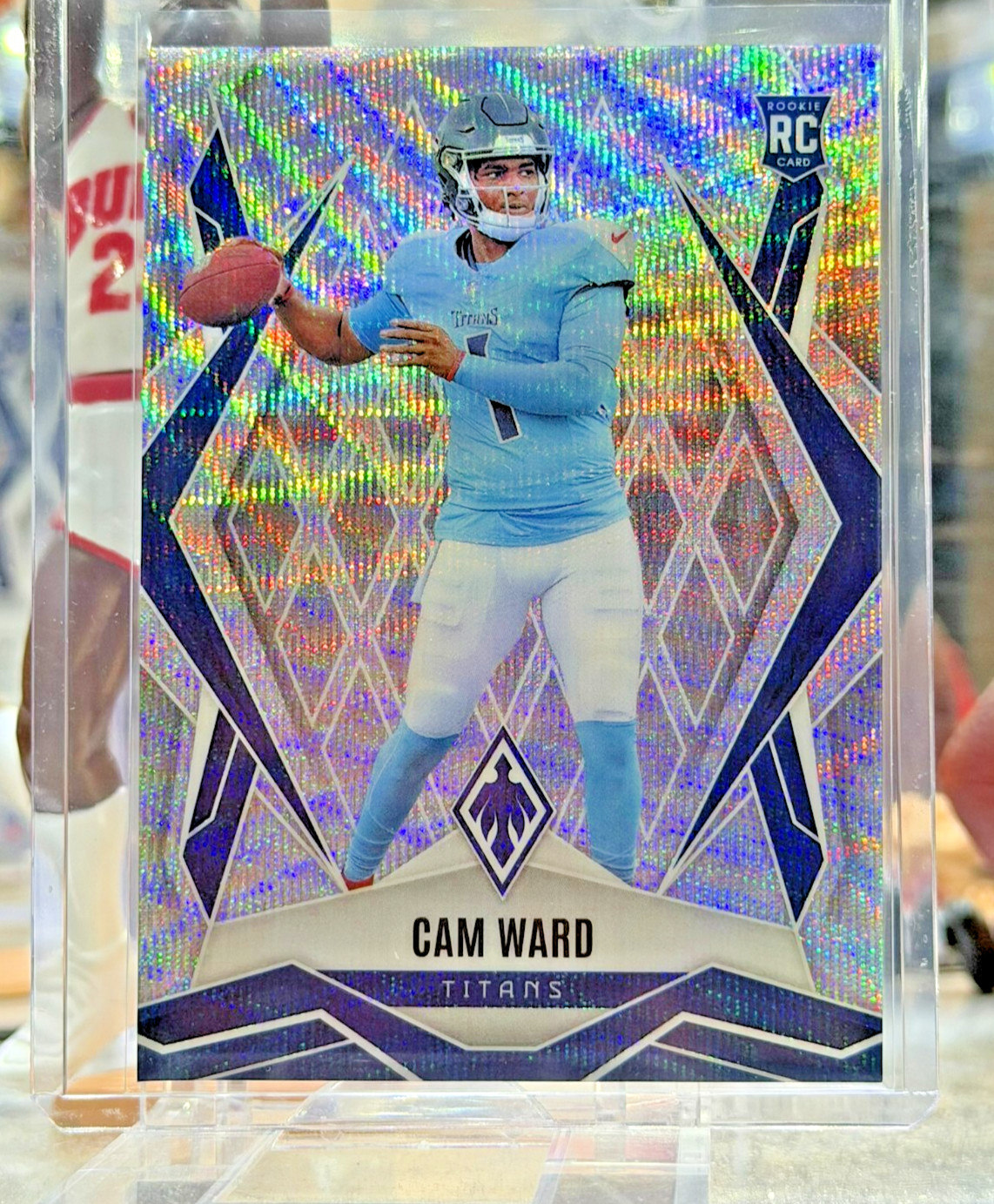 2025 PANINI PHOENIX #194 CAM WARD SILVER WAVE /199 SP TENNESSEE TITANS RC