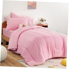 Kids Bedding Comforter Set Full/Queen Full/Queen 7-Piece Set Ballet Pink
