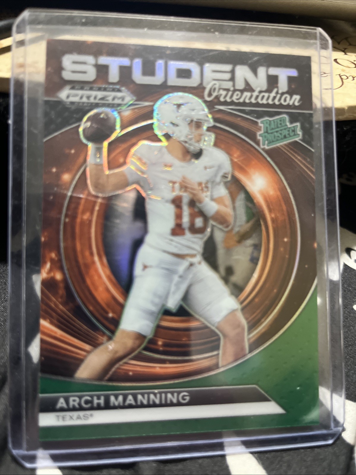 2024 Panini Prizm Draft Picks - Student Orientation Arch Manning #SO-AM Green
