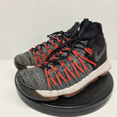 Nike 9 KD elite basketball shoes 878637-010 dark grey hyper orange size 9.5