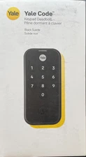 Yale Code Keypad Deadbolt Door Lock Black Suede - DAMAGED BOX