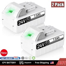 2PCS 7.5Ah for Snow Joe Sun Joe iON 24V Lithium Battery 24VBAT-LTX 24VBAT-LTW