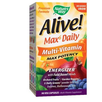 Alive! Max6 Potency Adult Complete Multivitamin-No Adde