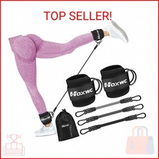 HOXWC Ankle Resistance Bands with Cuffs, Ankle Bands for Working Out, Glute Work