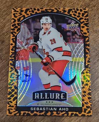 Sebastian Aho ''Leopard'' 2020-21 Upper Deck Allure #56 Hurricanes (SP)