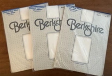 Vintage 80s Berkshire WHITE Nurse’s Control Top ULTRA Sheer Pantyhose Size 1 NEW