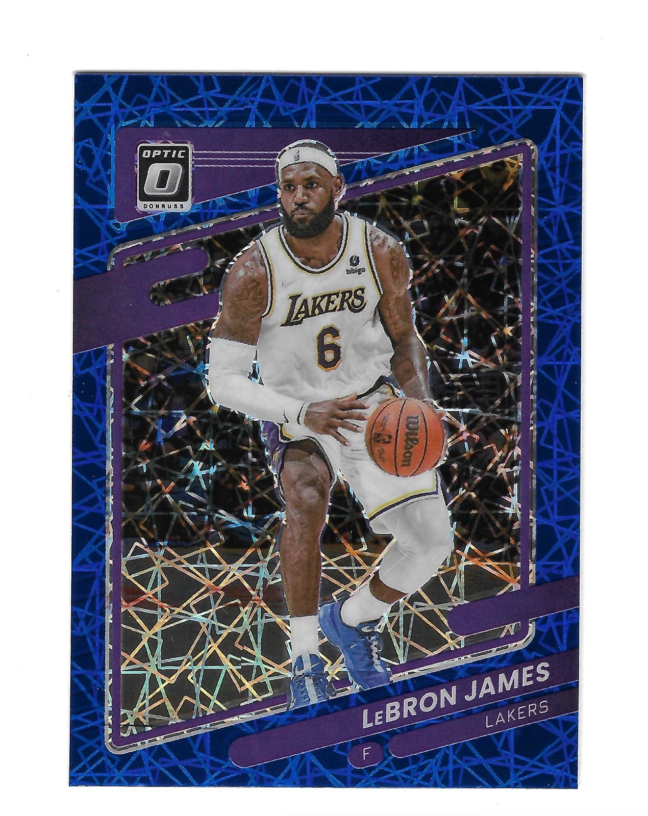 LEBRON JAMES 2021-22 DONRUSS OPTIC BLUE VELOCITY HOLO PRIZM #41 $30.00 LA LAKERS