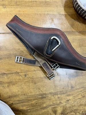 Devoucoux Allure Brown Padded Anatomic English Jumper Girth - 54 