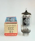 1 x NOS tube Telefunken ECC83 12AX7 smooth plates