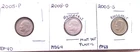 2005-P EXTRA FINE / 2005-D MINT STATE / 2005-S HIGH END PROOF ROOSEVELT DIMES