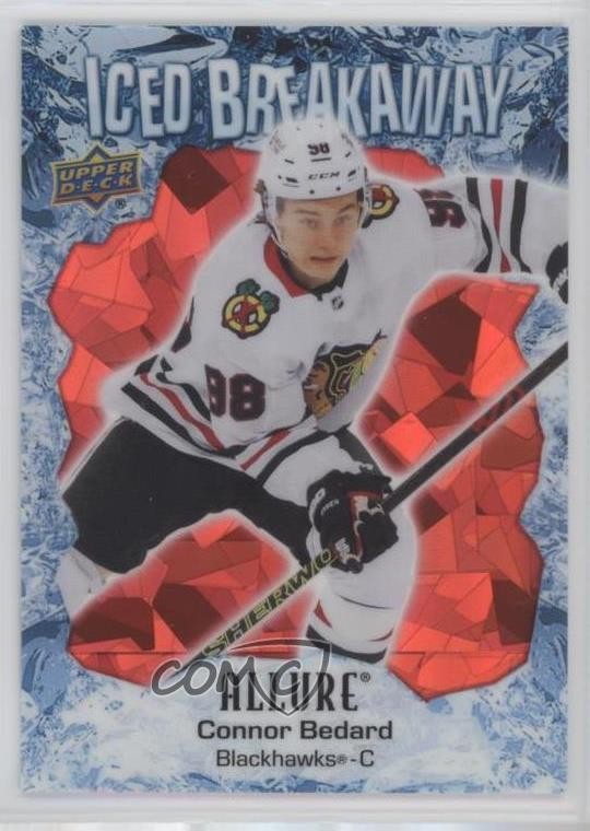 2023-24 Upper Deck Allure Iced Breakaway Red 40/99 Connor Bedard #IB-5 Rookie RC