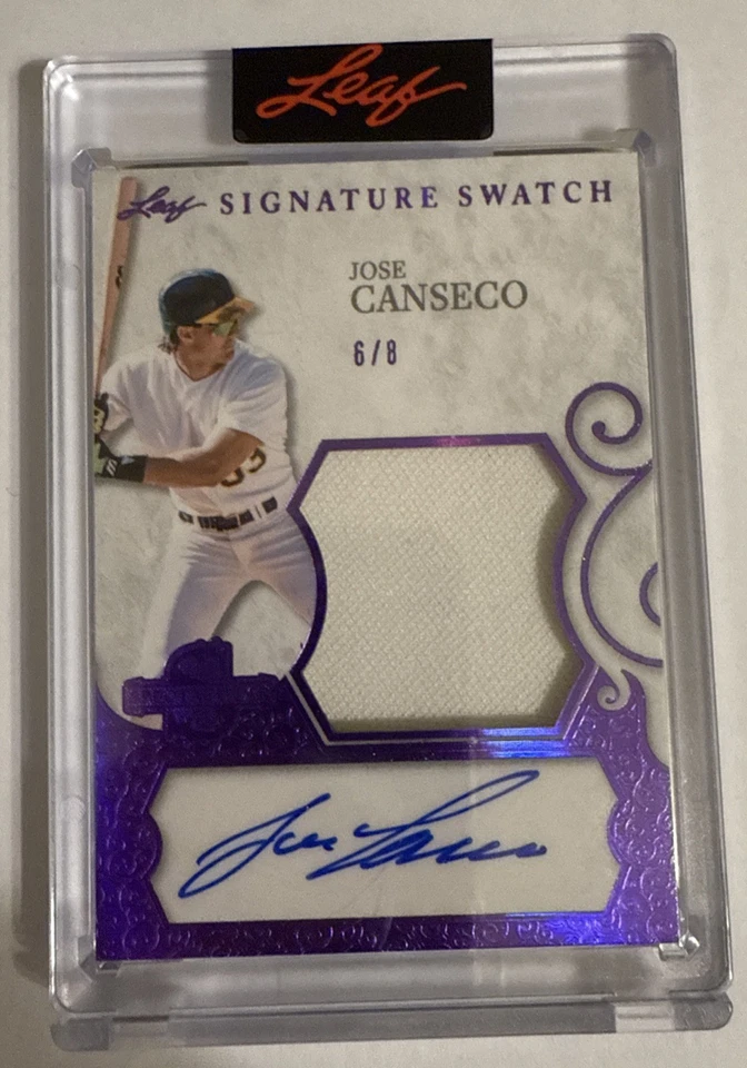 Muestras Leaf Superlative Jose Canseco GU 2025 Signature automáticas #d 6/8 Foto 2 de 4