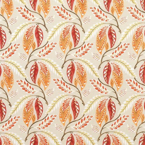 Nina Campbell - Osborne & Little Fabric ‘Fontibre’ 2.4m Crimson/Coral linen blen