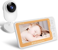 PVO Baby Monitor with 1080P Camera and 2-Way Audio, 5'' HD IPS Screen 100 Value