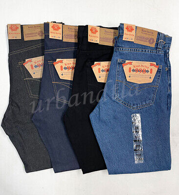 Men's Regular Fit Straight Leg Denim Jeans Size 30-50 Kno Men's Regular Fit Straight Leg Denim Jeans Size 30-50 Kno