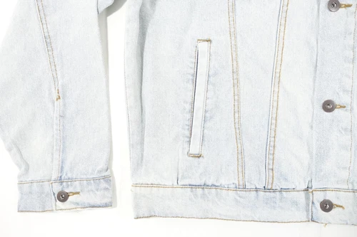LAZER FADED BLEACHED BLUE XL TRUCKER DENIM JEAN JEANS JACKET MENS NWT NEW image 5