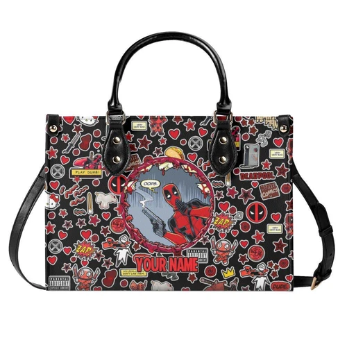 Personalized Deadpool-Luxury Women PU Leather Handbag Halloween Christmas Gift