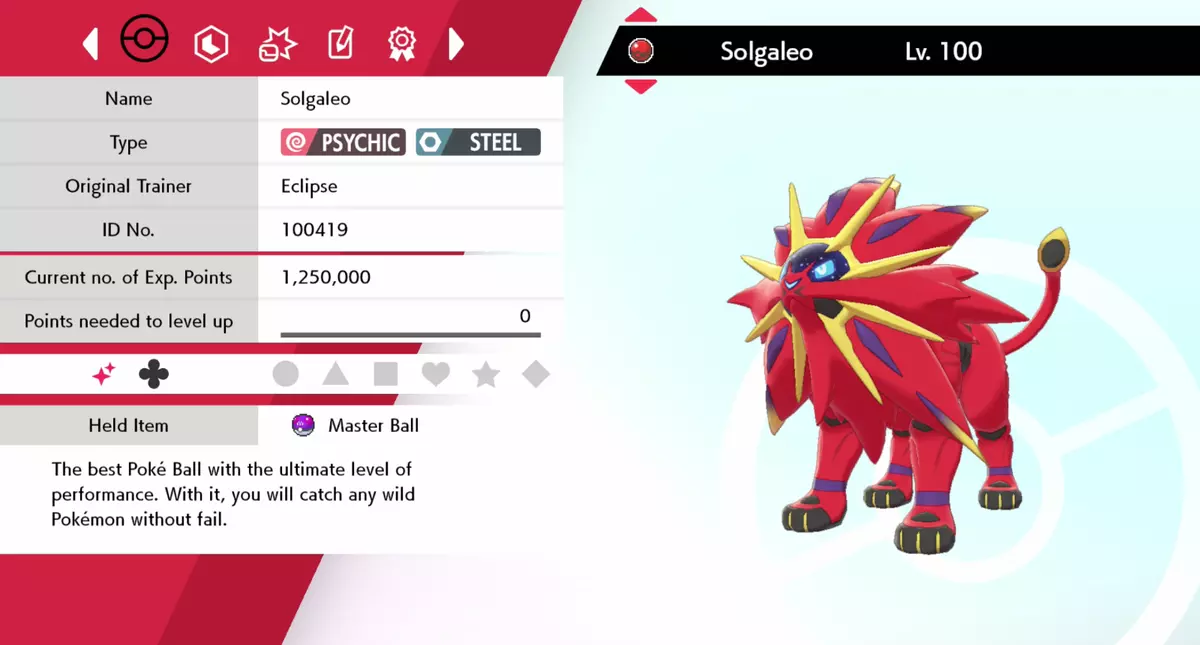 Legendary Shiny Solgaleo / Eclipse Event / Pokemon Sword and Shield / 6IV  Pokemon