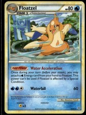 Floatzel Rare - HGSS Unleashed 16/95 2010 LP+ Pokemon Card